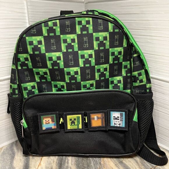 Small Minecraft backpack with removable patches - Picture 1 of 4